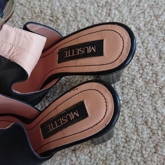 Musette OPEN TOE HEELS ankle strap size 37.5 - Picture 9 of 12